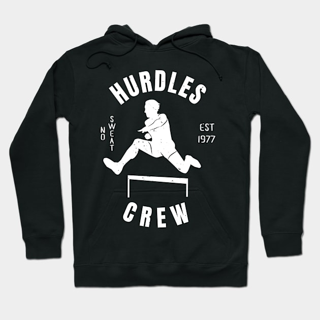 Mens Athletics Hurdles Crew Athlete Gift Hoodie by atomguy